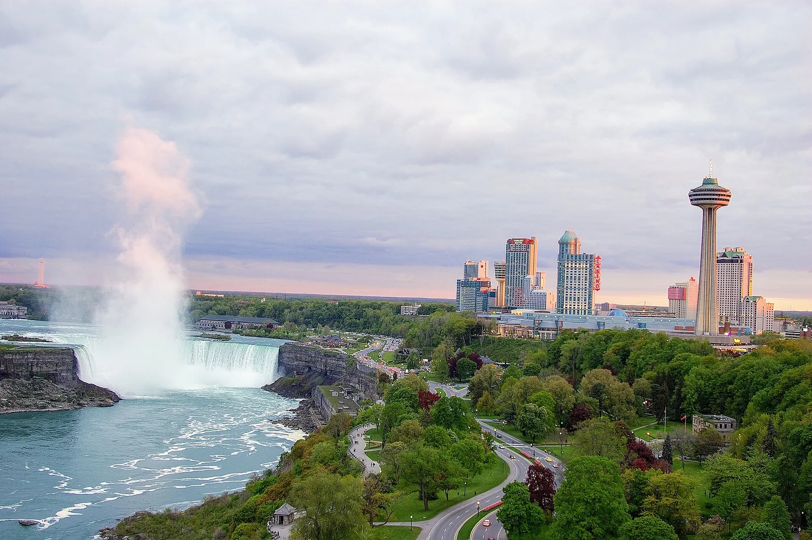 Niagara Falls Ontario Canada aerial view
