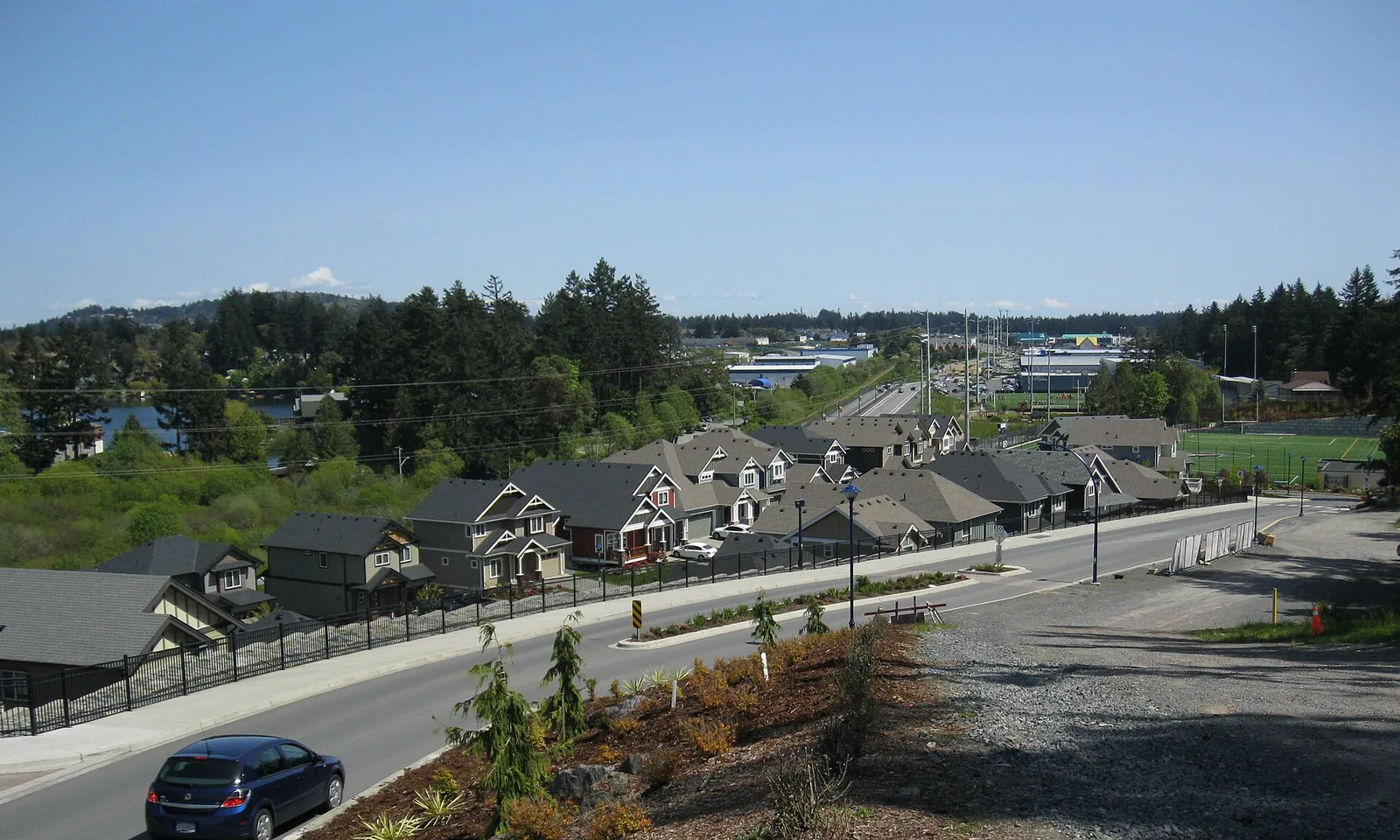 Looking East from Westhills to Rugby fields. SEE DESCRIPTION IN PANORAMIO - panoramio