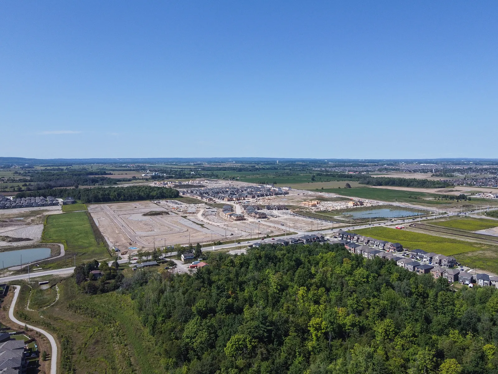Caledon new housing aerial view in 2022