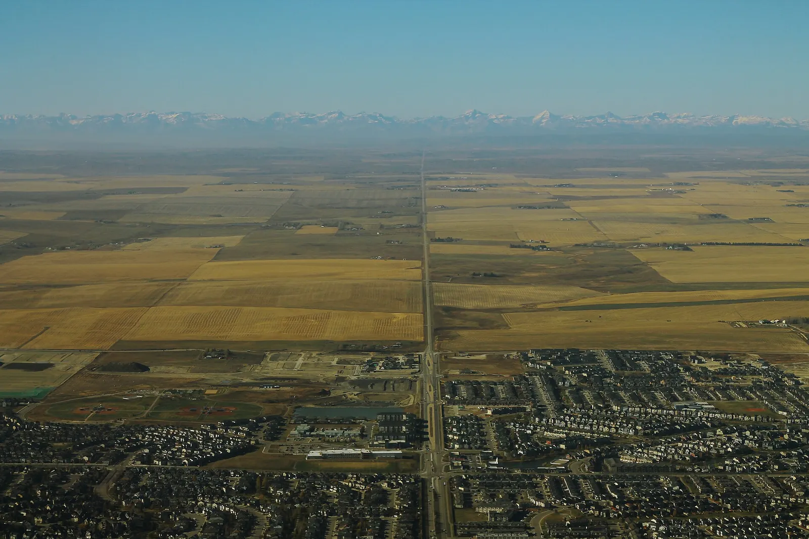 Airdrie Towards Mountains Aerial (48796460641)