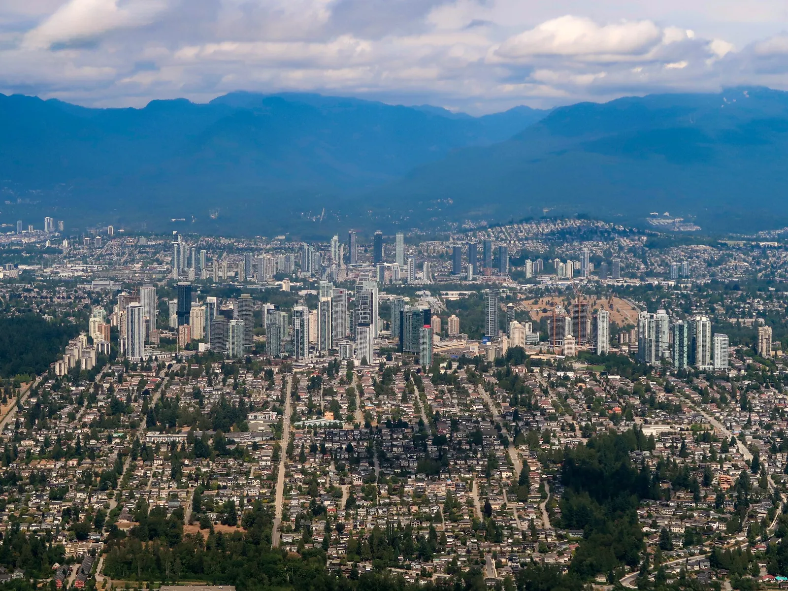Metrotown aerial view 2025